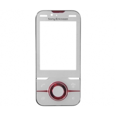 Sony Ericsson Yari Frontcover Wit/Rood met Display Glas