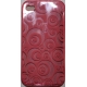 TPU Silicon Case Circle Design Pink voor Apple iPhone 4