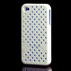 Hard Case Perforated Blauw (3-in-1) voor iPhone 4/ 4S