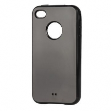 TPU Silicon Case Zwart voor iPhone 4