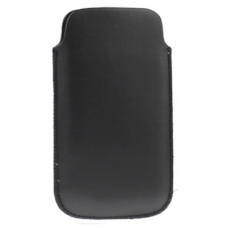 Leder Beschermtasje Classic Pull Tab Zwart voor iPhone 3G/ 3GS