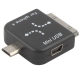 Mini USB Converter Adapter Zwart voor Apple/ BlackBerry/ Samsung