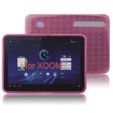 TPU Silicon Case Ruiten Design Pink voor Motorola XOOM