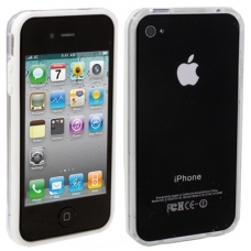TPU Sillcon Bumper Duo XtremeThin Wit met Knoppen voor iPhone 4/ 4S
