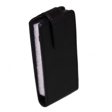 Leder Beschermtasje Magnetic Flip Zwart voor Nokia X3-02 
