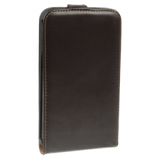 Leder Beschermtasje Magnetic Flip Bruin met Stand voor Samsung N7000 Galaxy Note