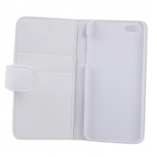 Leder Beschermtasje Elegant Book Wit voor Apple iPhone 5