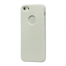 Silicon Case Cirkel Patroon Wit voor Apple iPhone 5